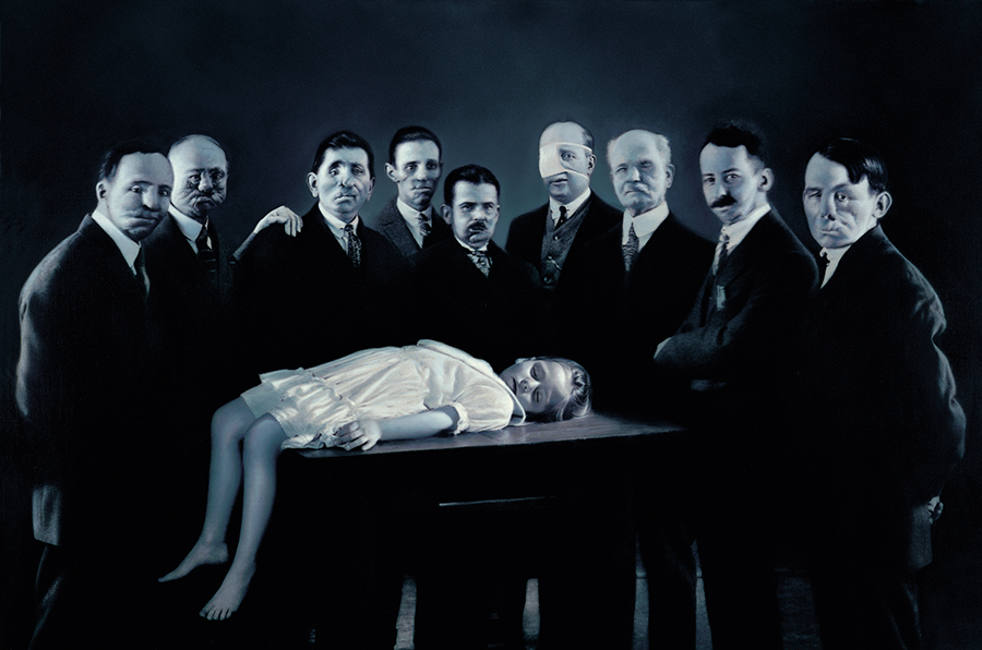 Gottfried Helnwein
"Epiphany III (Presentation at the Temple)", 1998
210 cm x 310 cm
mixed media (oil and acrylic on canvas)